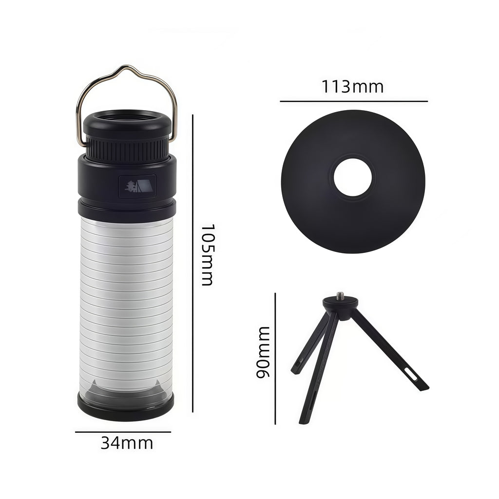 Portable LED Camping Lantern | 3-in-1 Rechargeable Outdoor Light